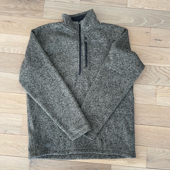 EDDIE BAUER Mens Convector 1/2 Zip Charcoal Heather - Medium - Picture 2 of 4